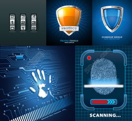 高效設計網絡安全軟件界面，千圖網提供免費矢量素材模板（編號13587146）